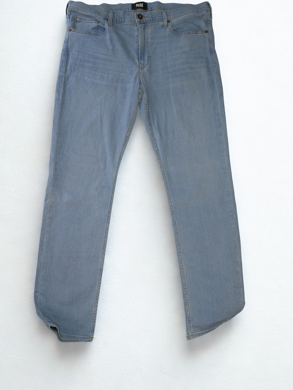 PAIGE Men's Light Blue Straight Jeans